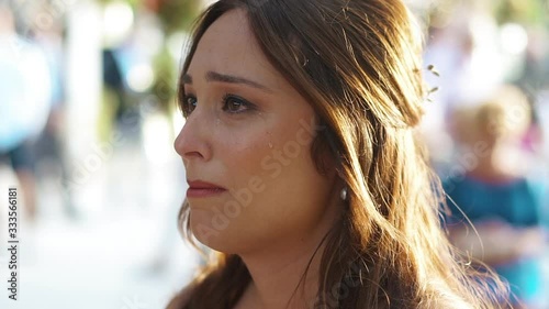 bride crying during ceremony 