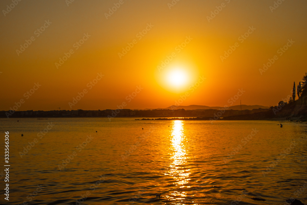 Sunset over black sea-Nesebar from Bulgaria Sunset over black sea-Nesebar from Bulgaria