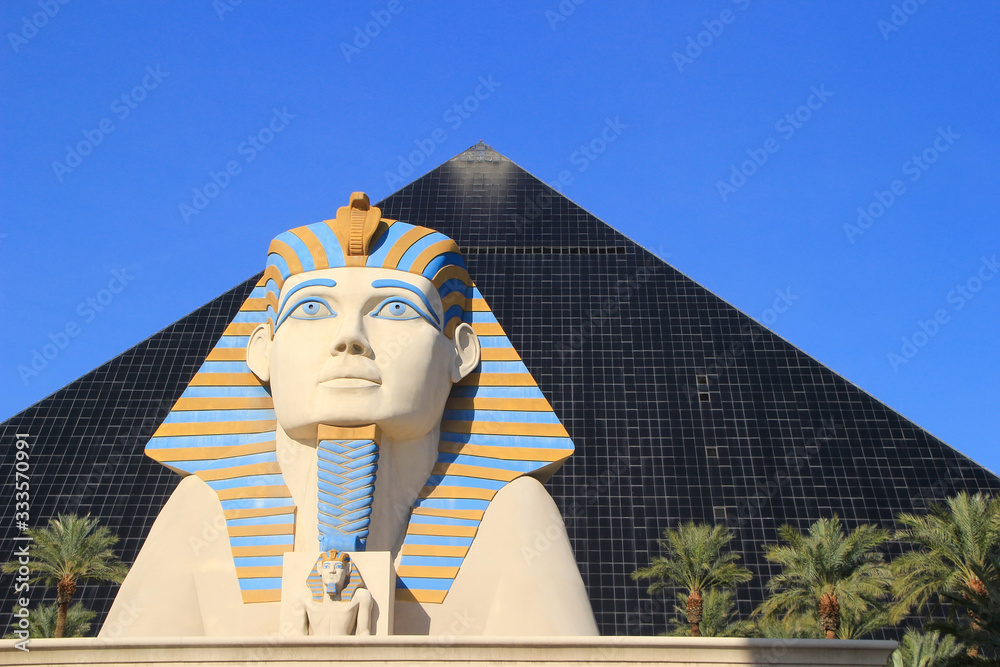 LAS VEGAS, USA - MARCH 19: Replica of Great Sphinx of Giza at Luxor ...