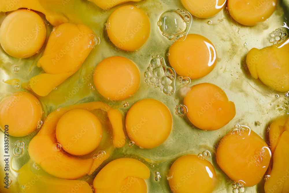 Lots of chicken egg yolks and whites prepared for cooking Lots of chicken egg yolks and whites prepared for cooking