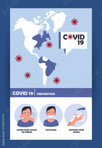 covid19 particles with earth maps and prevention methods