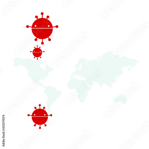 Light coronavirus background. Epidemic Spread Illustration