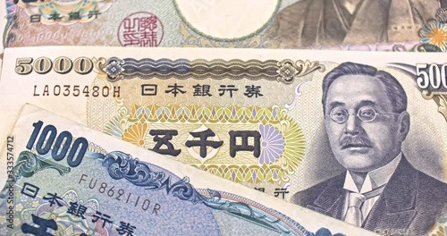 Wallpaper Mural Banknotes of the 1000 Japanese yen currency, Close up, JPY Torontodigital.ca