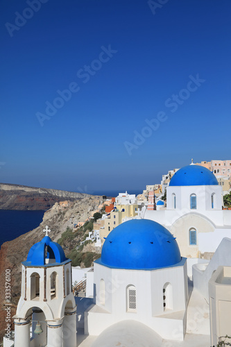 Beautiful View of Oia on Santorini Island, Greece