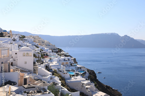 Beautiful View of Oia on Santorini Island, Greece