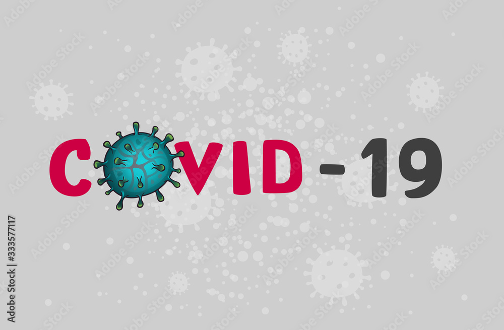 Covid 19 logo with background Covid 19 logo with background
