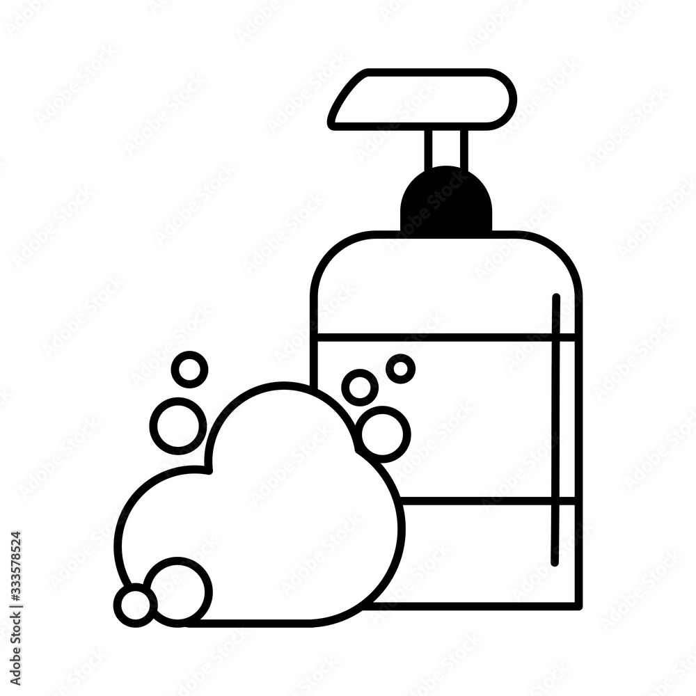 virus covid 19 pandemic liquid soap dispenser line style icon virus covid 19 pandemic liquid soap dispenser line style icon