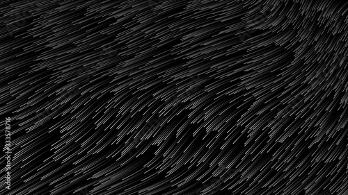 Abstract deformed dark flow - 3D rendering