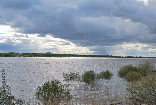 Spring high water on the Irtysh River