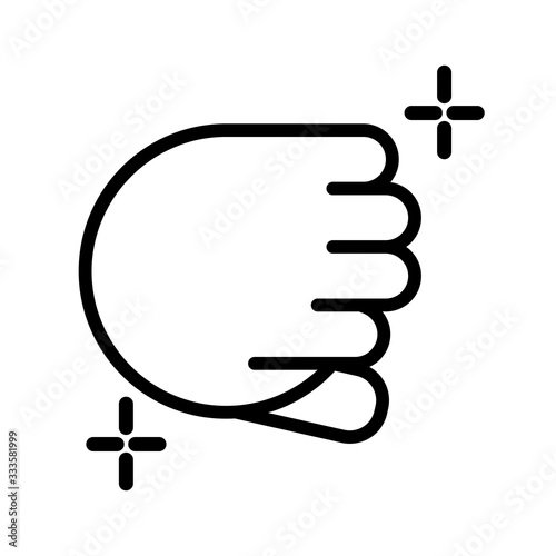 fist hand signal line style photo