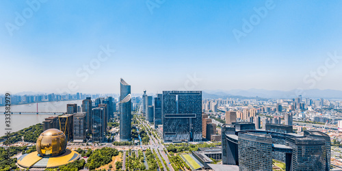 Photography Sunny view of Qianjiang New Town, Hangzhou, Zhejiang, China