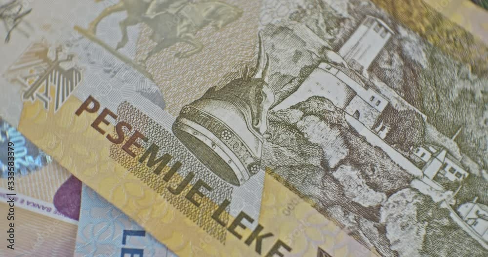 Close up of 5000 Albanian LEK. Albania national currency Close up of 5000 Albanian LEK. Albania national currency