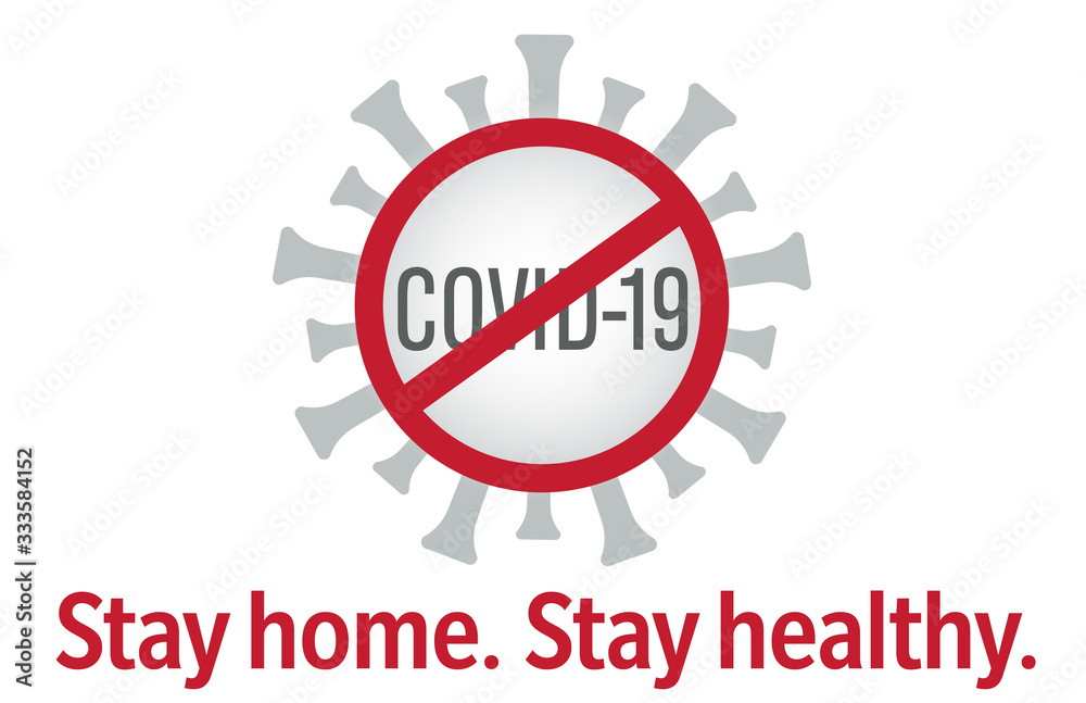 Covid-19 Coronavirus Stay Home Stay Healthy Virus Prevention vector graphic icon