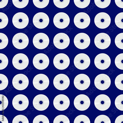 CDs pattern, illustration, vector on white background