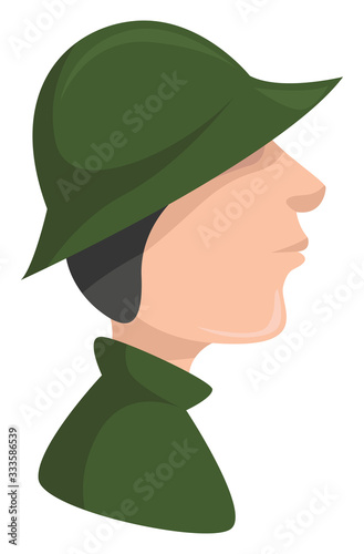 Green hat, illustration, vector on white background