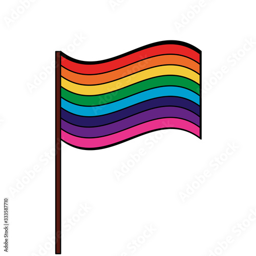 flag gay with rainbow colors icon