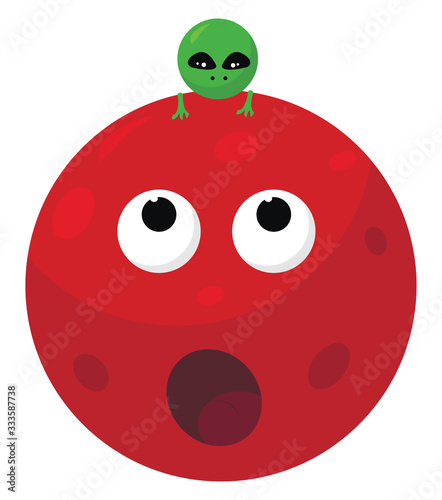 Planet Mars, illustration, vector on white background