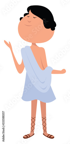 Philosopher, illustration, vector on white background