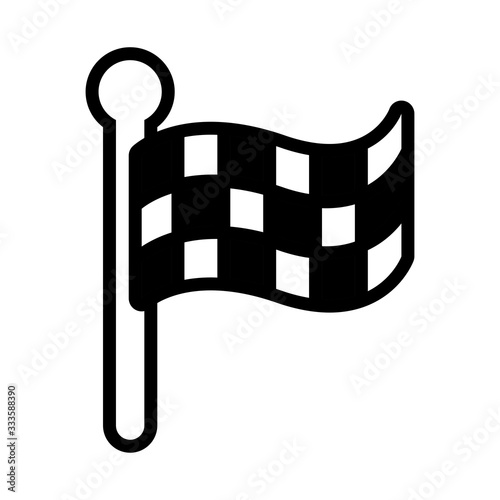 finish flag checkered line icon