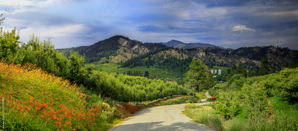 Fototapeta premium Panoramic view of winery near Leavenworth,Washington