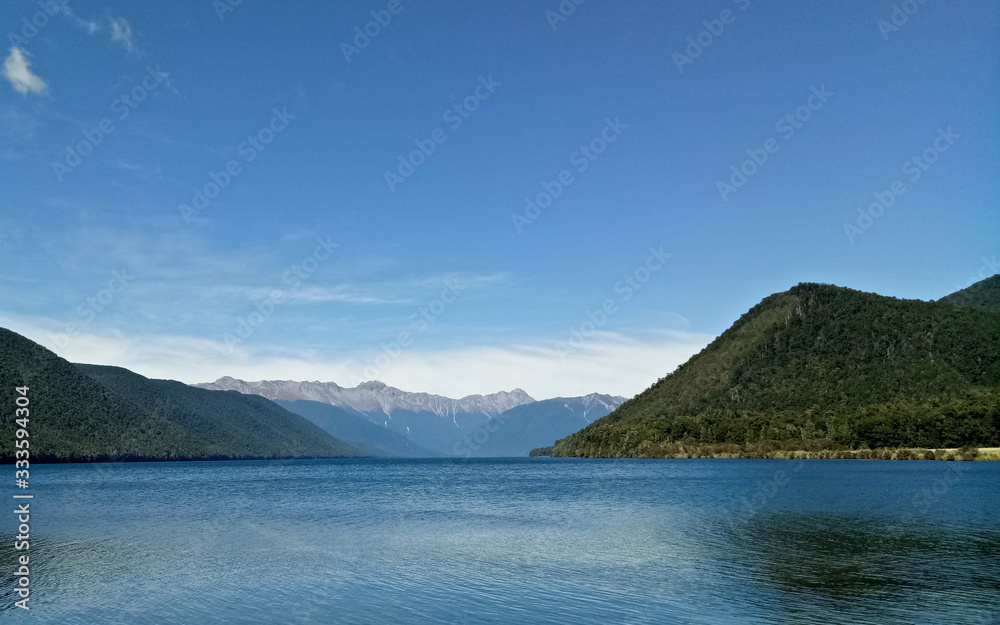 Beautiful landscape around lake Rotoiti New Zealand