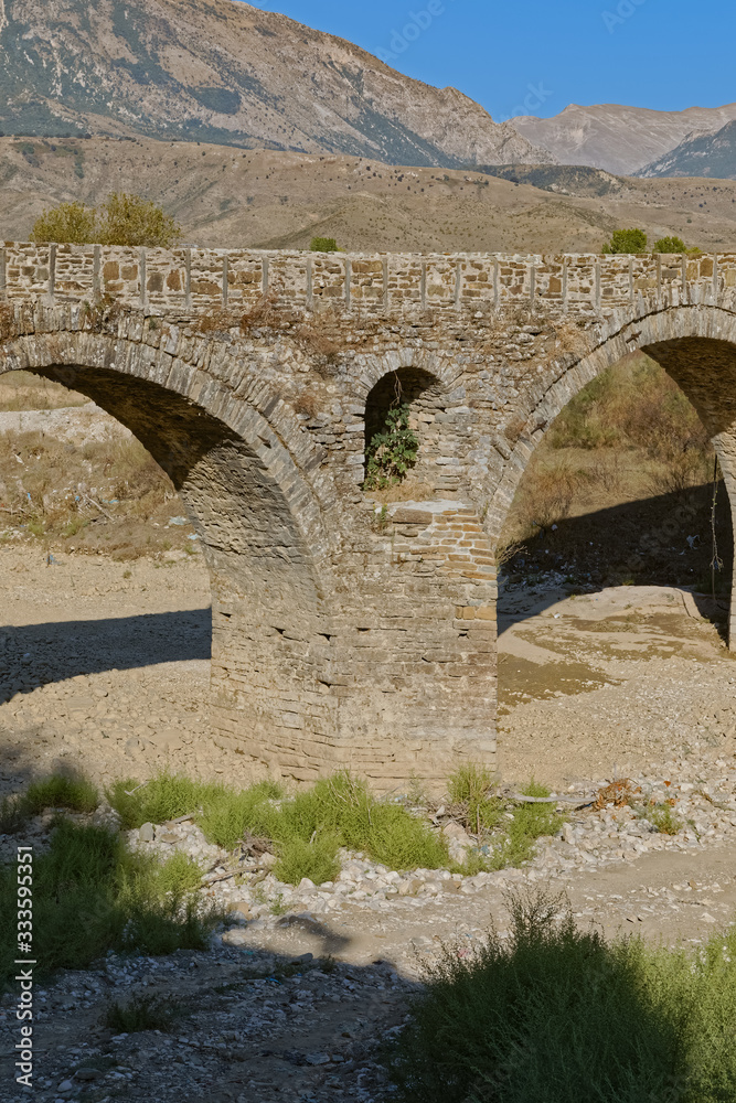 Old Kordhoce bridge from Ottoman period in Albania