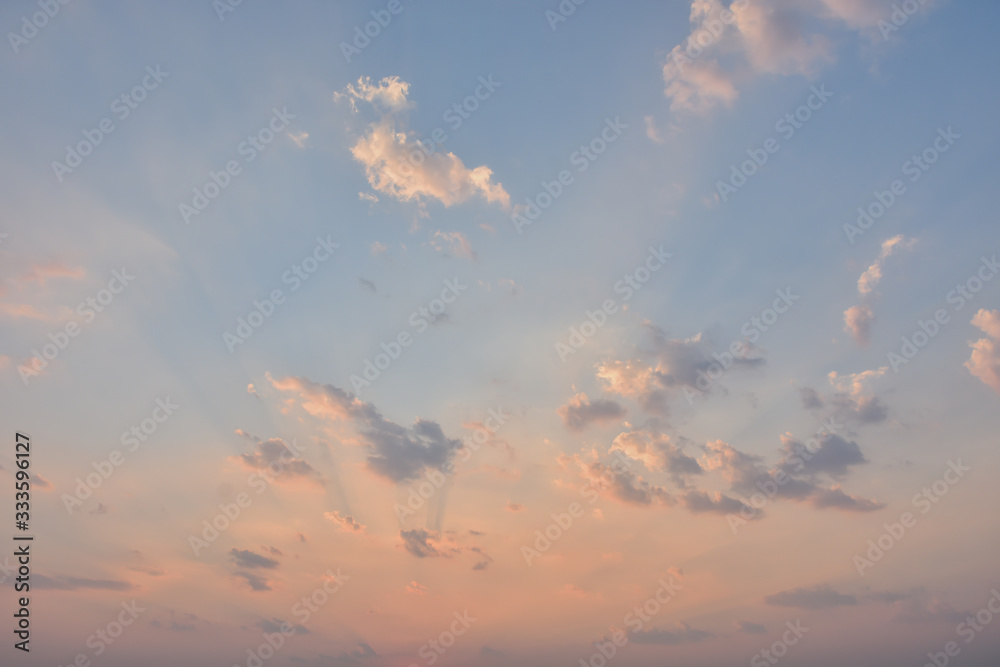 Bright orange sky and light of the sun. Bright orange sky and light of the sun.