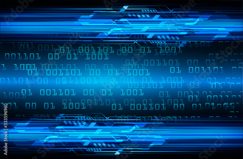 Blue cyber circuit future technology concept background