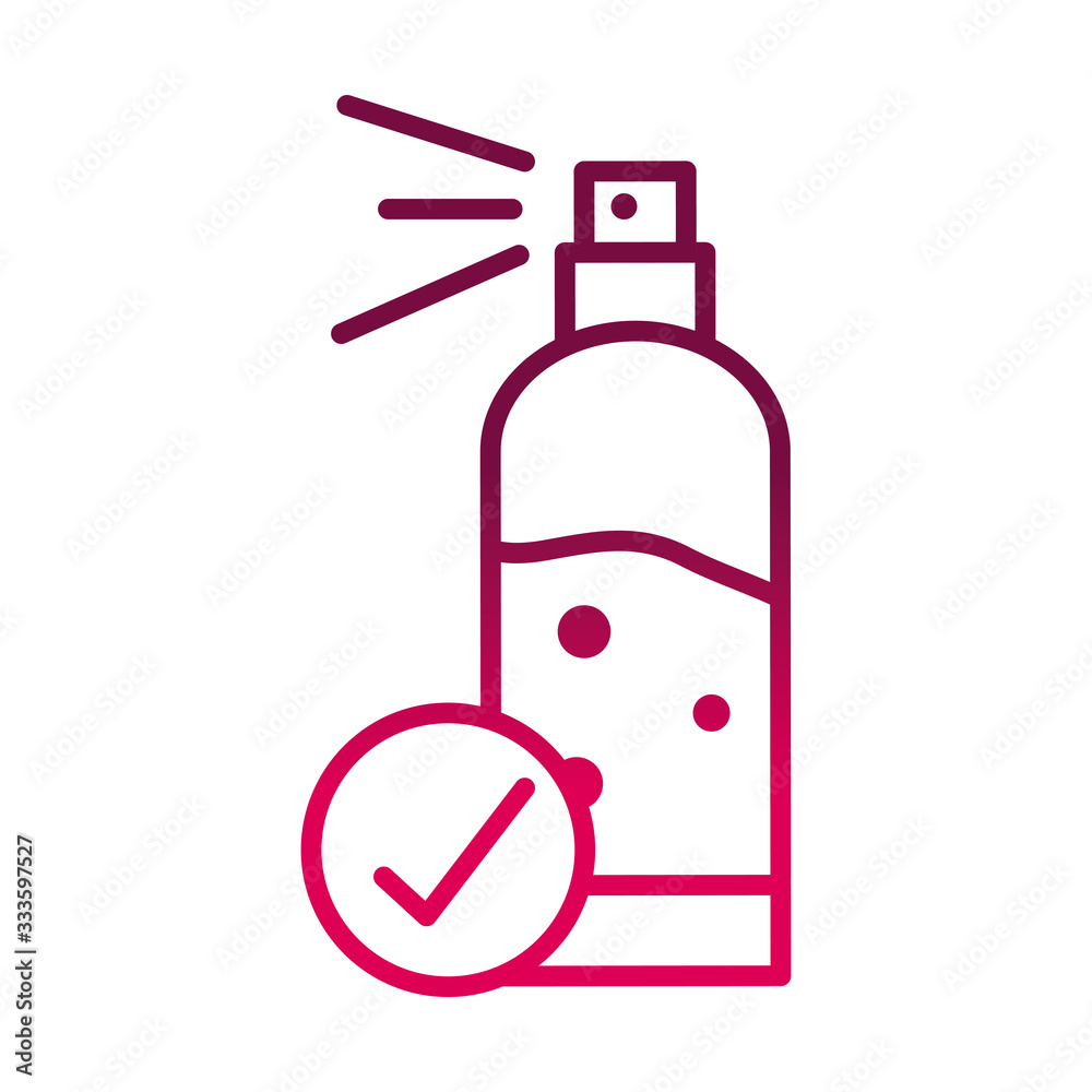 alcohol cleaning product prevent spread of covid19 gradient icon alcohol cleaning product prevent spread of covid19 gradient icon