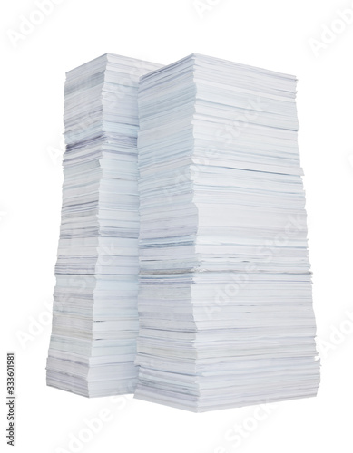 Two stacks of paper
