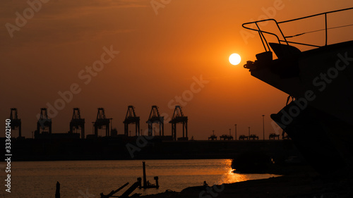 Sunset from the port in Jeddah