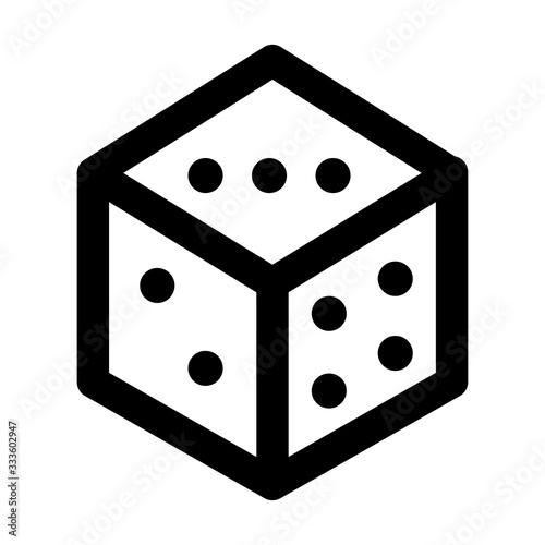 casino dices line style icon