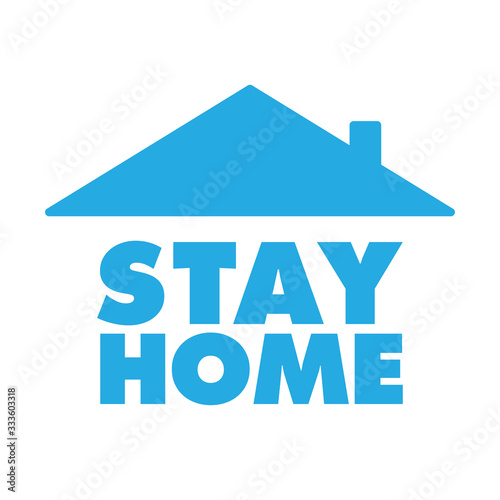 Stay Home icon. Staying at home during coronavirus pandemic outbreak. House quarantine campaign symbol.