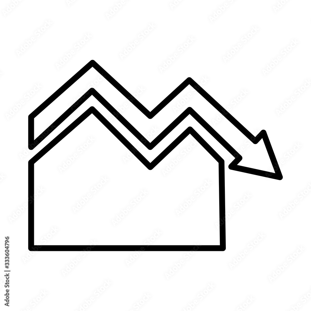 arrow statistics line style icon arrow statistics line style icon