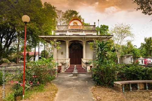 Ancient church of Sri Rong Muang temple in Lampang province photo