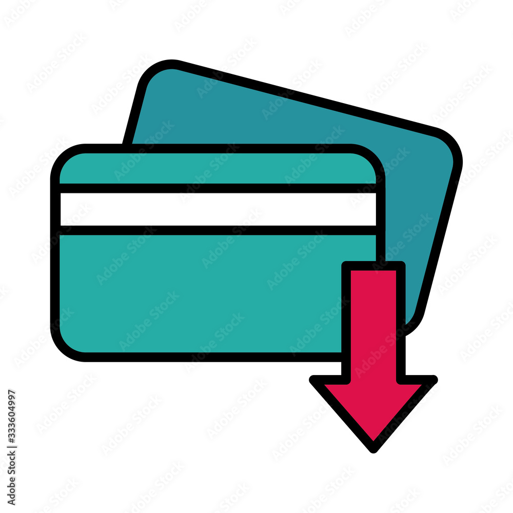 credit cards line and fill style icon credit cards line and fill style icon