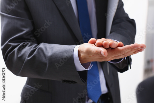 The businessman applauds at a seminar to the lecturer who has perfectly acted and has presented correctly desirable information for promotion of business of a certain direction of increase of sales.