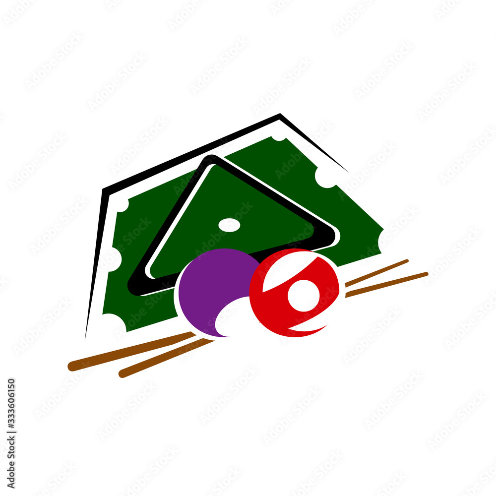table ball and sticks billiard logo design vector symbol illustration table ball and sticks billiard logo design vector symbol illustration