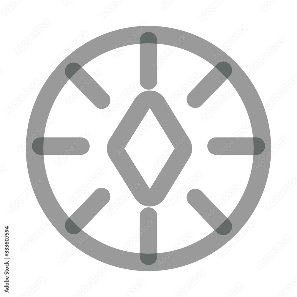 casino chips with diamond multiply line style icon casino chips with diamond multiply line style icon