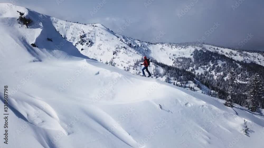 Climbers Walking Up Mountain Expedition Aerial Flight Epic Mountain Range Climb To Success Beautiful Peak Winter Vacation Exploration Adventure Hiking Tourism Concept. Climbers Walking Up Mountain Expedition Aerial Flight Epic Mountain Range Climb To Success Beautiful Peak Winter Vacation Exploration Adventure Hiking Tourism Concept.
