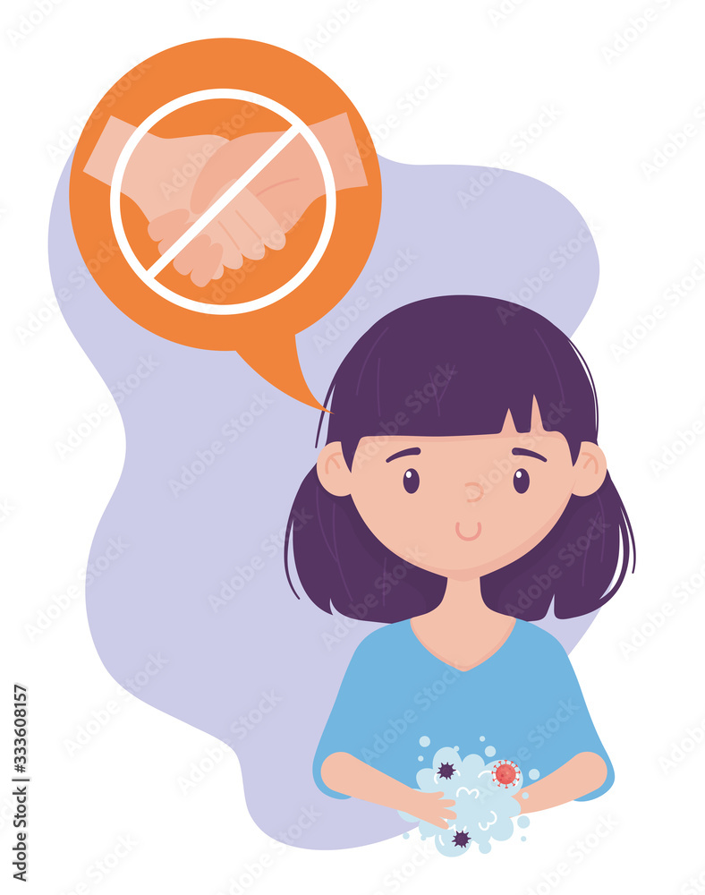 online health, girl wash hands avoid contact sick people covid 19 coronavirus online health, girl wash hands avoid contact sick people covid 19 coronavirus