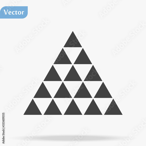 Multiple triangles triangle icon vector. Trendy flat multiple triangles triangle icon from geometry collection isolated on white background. Vector illustration can be used for web and mobile graphic 