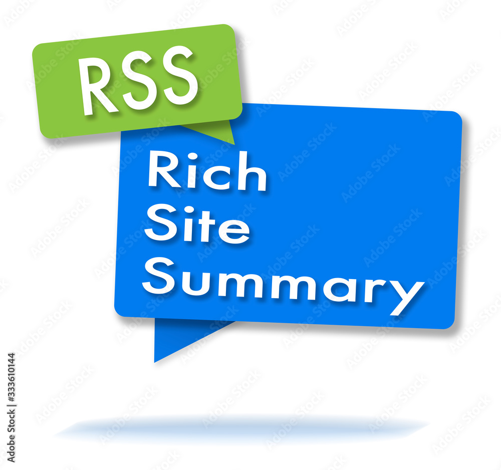 RSS initials in colored bubbles RSS initials in colored bubbles