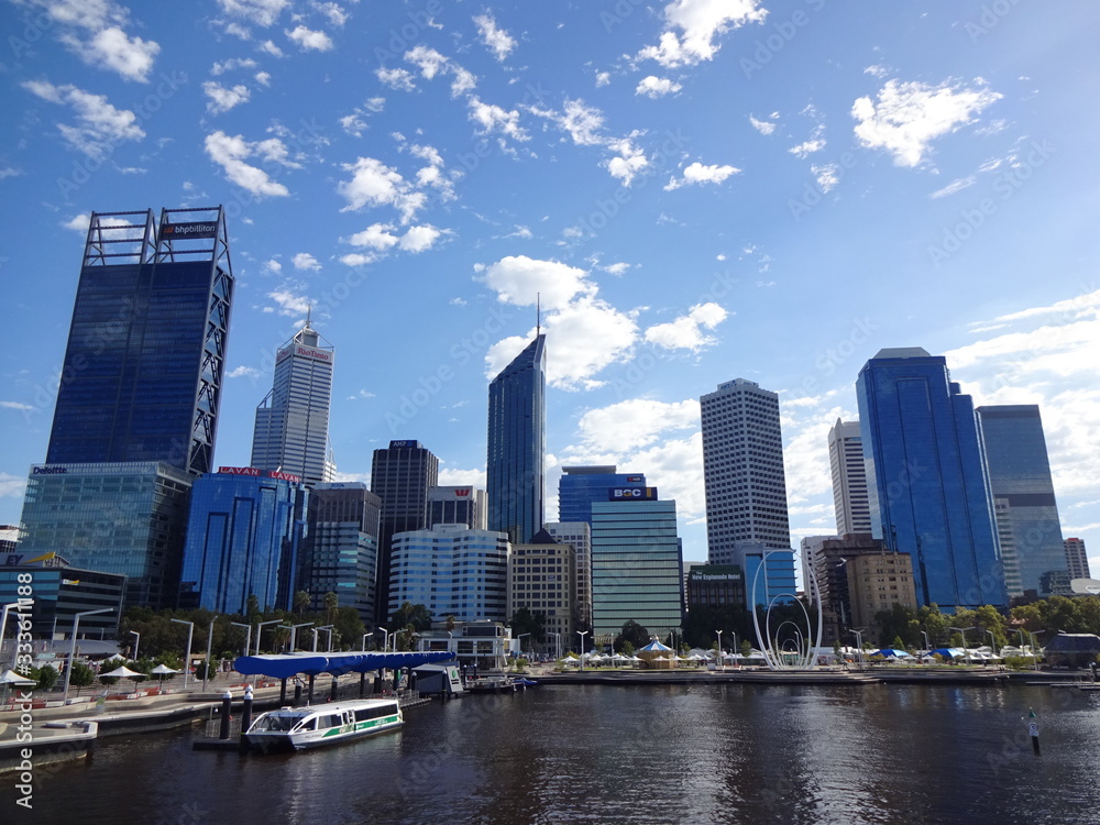 Naklejka premium The view of Perth City in Australia