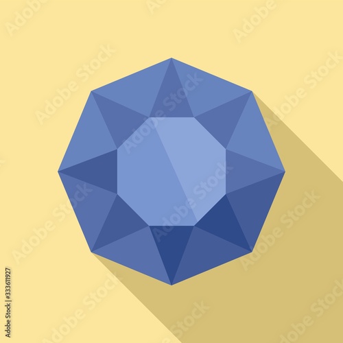 Diamond icon. Flat illustration of diamond vector icon for web design