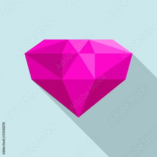 Precious jewel icon. Flat illustration of precious jewel vector icon for web design
