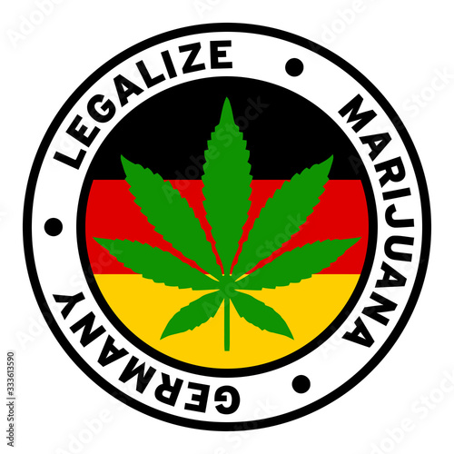 Round Legalize Marijuana Germany Flag Clipart