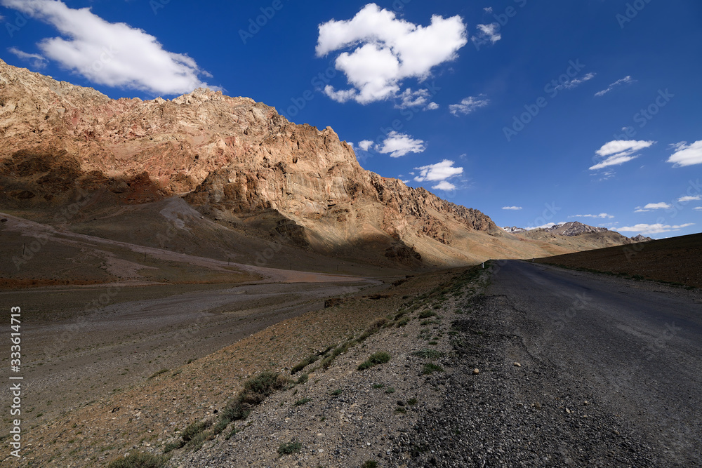 View of Pamir Highway in Tajikistan