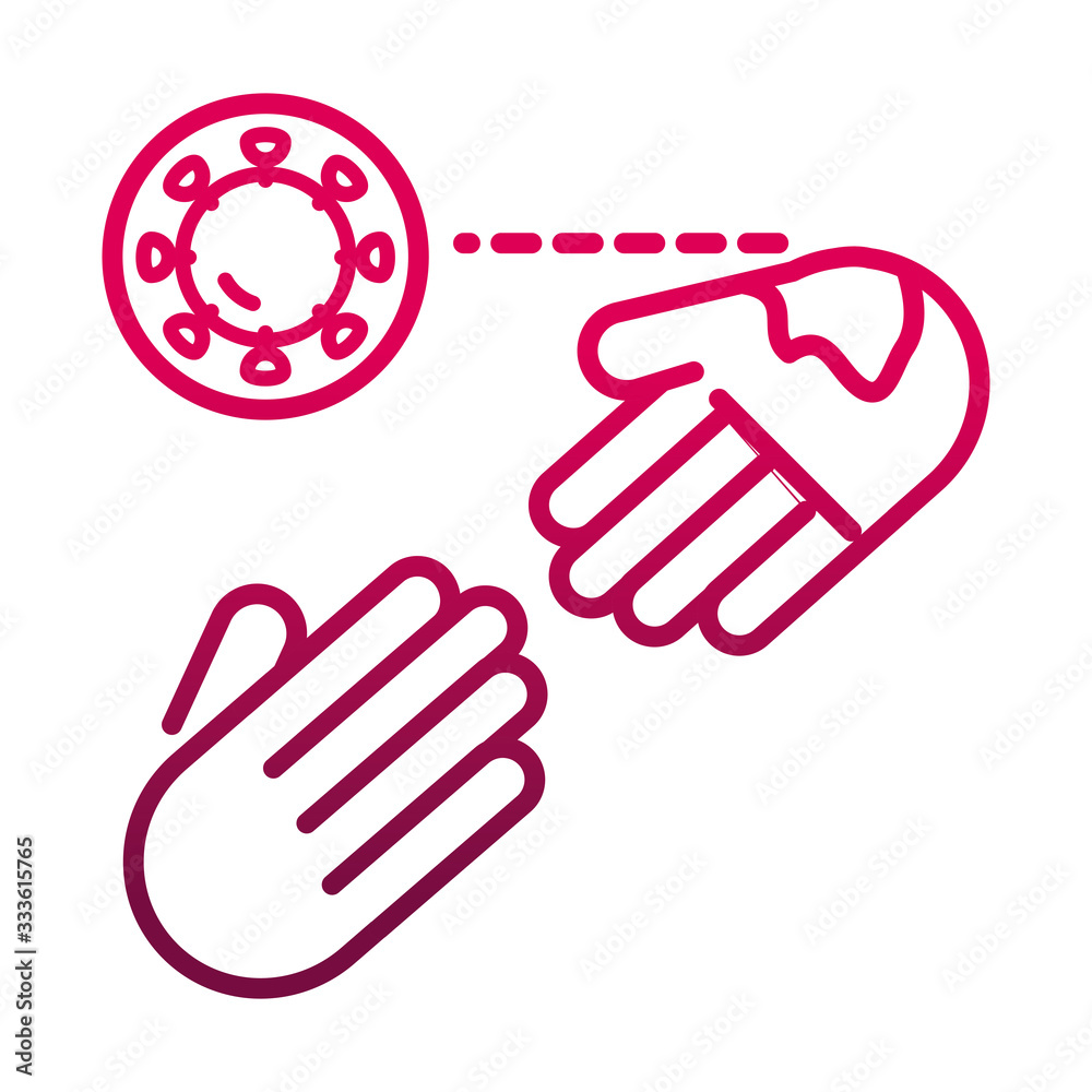 avoid contact sick people prevent spread of covid-19 gradient icon avoid contact sick people prevent spread of covid-19 gradient icon