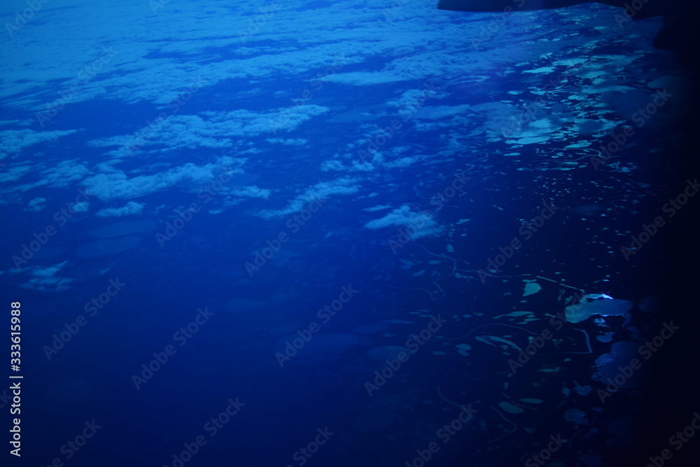 Fototapeta premium 飛行機から見た青